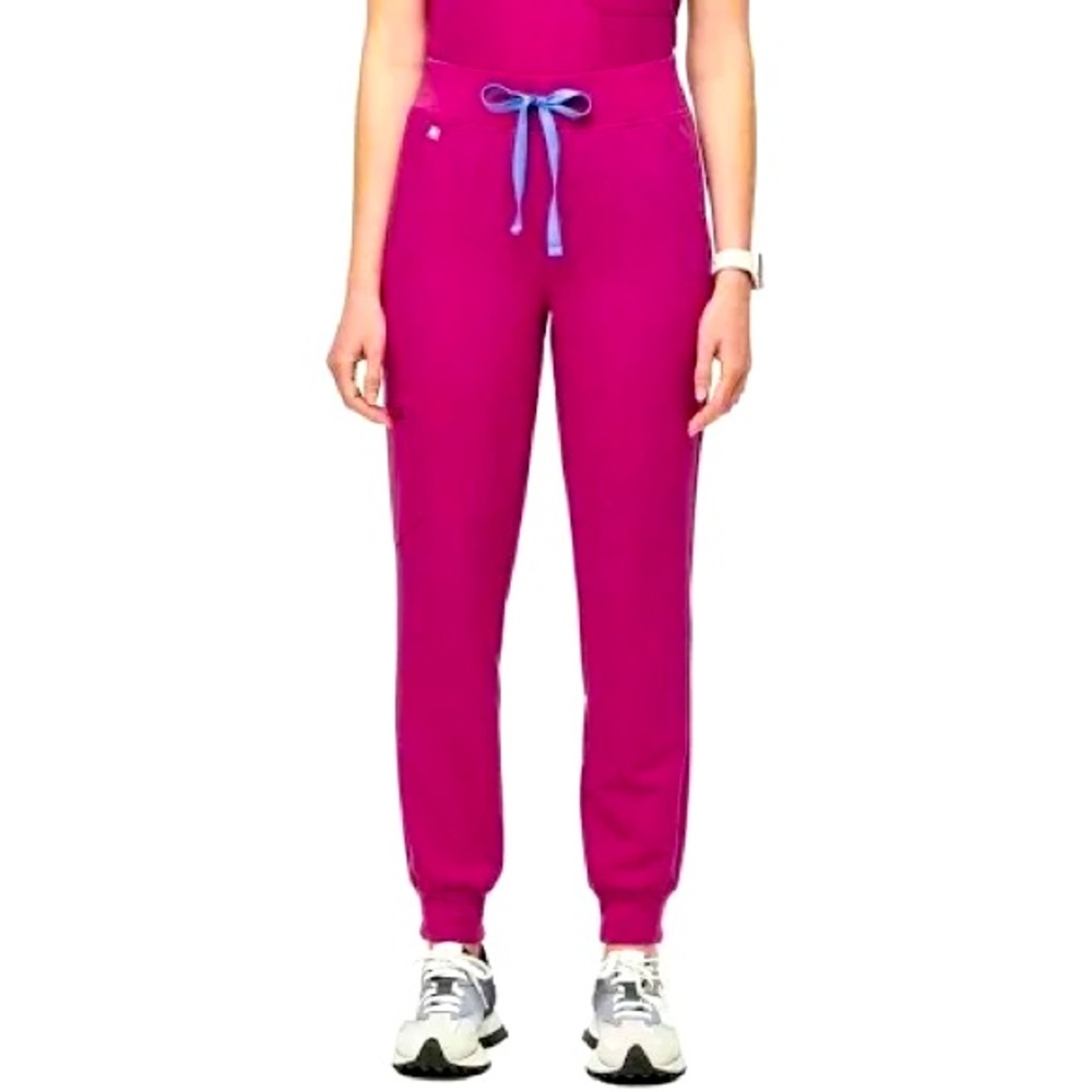 Figs Zamora High Waisted Pants Raspberry NWOT